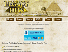 Tablet Screenshot of legacyhits.com